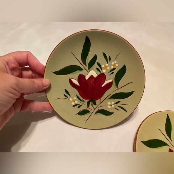 Stangl Pottery 'Magnolia' Bread & Butter Plates Set 4 Vintage 1950-70 MCM - Picture 4 of 5